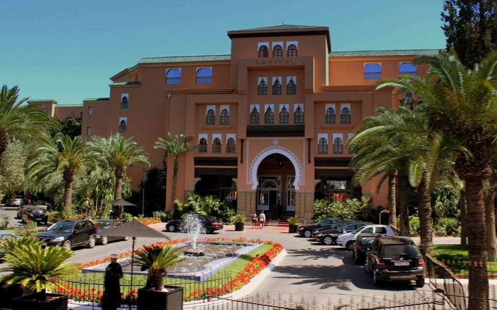 Un grand hôtel de luxe dans le quartier de l'Hivernage à Marrakech