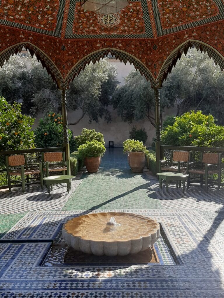 Jardin islamique du Jardin Secret à Marrakech