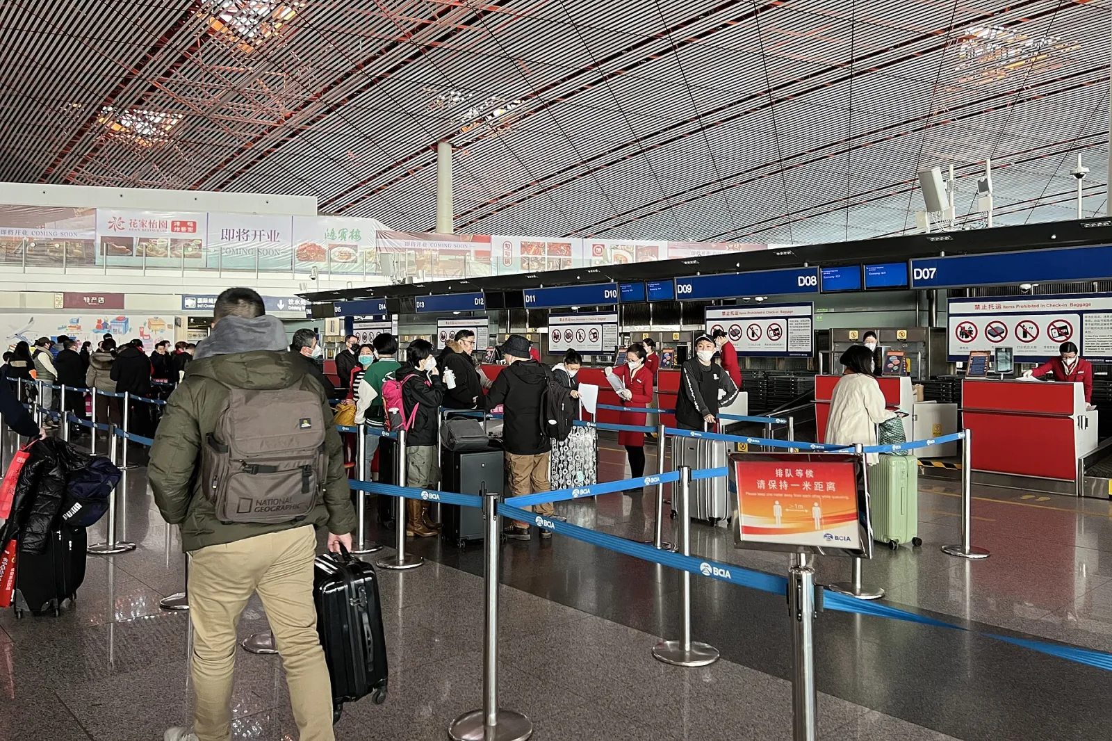 Mostradores de facturación en un aeropuerto