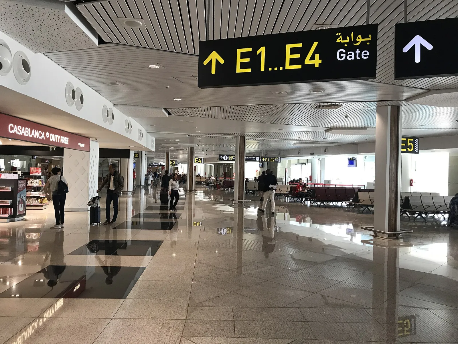 Hall du terminal 1 de l'aéroport Mohammed V de Casablanca