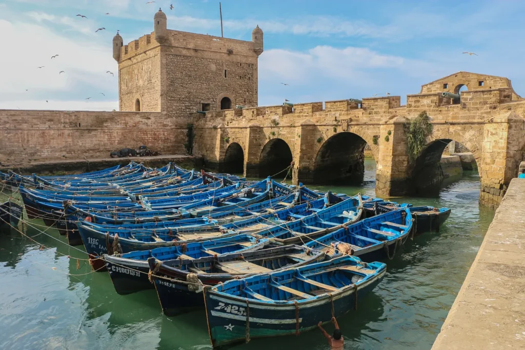Remparts et citadelle d'Essaouira au bord de l'Atlantique, Maroc